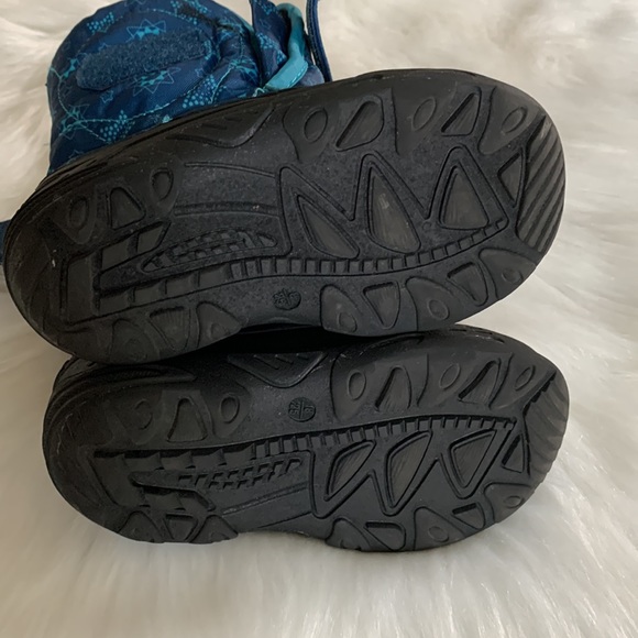 Kamik Snow Bug Blue and Black Velcro Strap Toddler Snow Boot - Picture 12 of 12